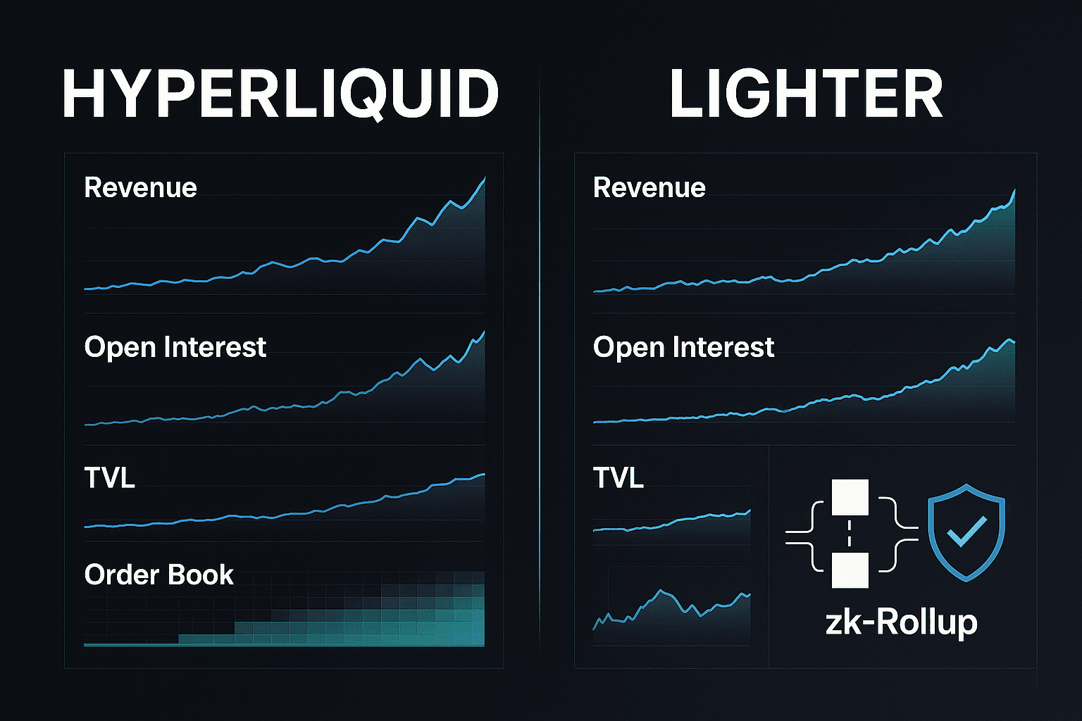 Hyperliquid Perp DEX dashboard screenshot highlighting 2026 dominance in trading volume, open interest, and TVL market leadership
