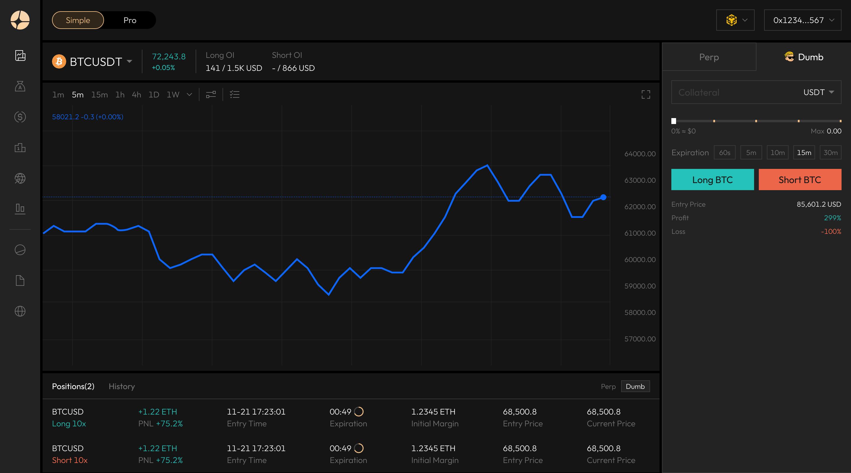 Aster DEX crypto trading dashboard