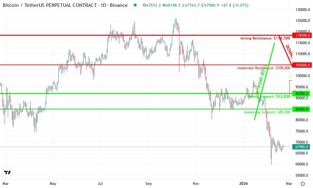 Bitcoin Technical Chart by Evan Mitchell