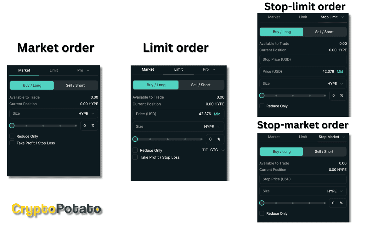 Hyperliquid on-chain order book interface